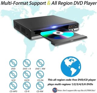 Reproductor de DVD para TV con HDMI Full HD 1080P