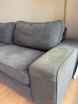 Sofá chaiselongue IKEA 4 plazas gris