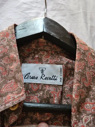 Camisa vintage años 80 estampado paisley