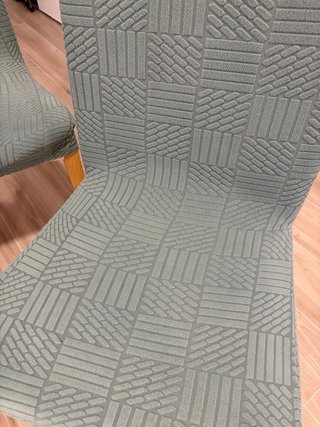 4 sillas Ikea, fundas verdes