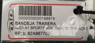 AUDI A1 SPORTBACK (GBA) 30 TFSI ADRENALIN BLACK LINE BANDEJA TRASERA