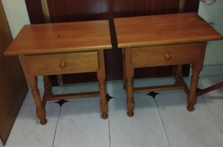 2 Mesitas de Noche Madera Marrón