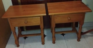 2 Mesitas de Noche Madera Marrón
