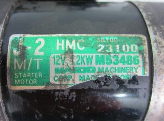 Motor arranque hyundai m53486 coupe 1.6 fx 1349384