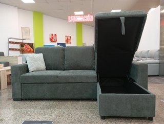 -Sofá Cama Luke*, Gris*. Arcón. Cómodo ¡EN OFERTA!