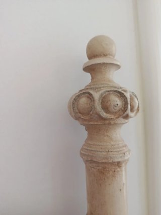 Cabecero de hierro blanco