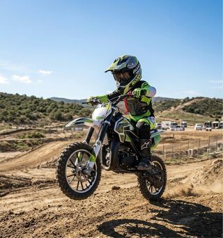 Mini Moto Roan Motocross Verde y Blanca