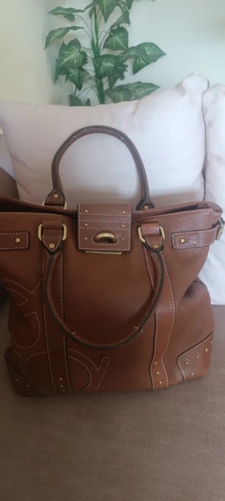 Bolso de piel Purificación García marrón