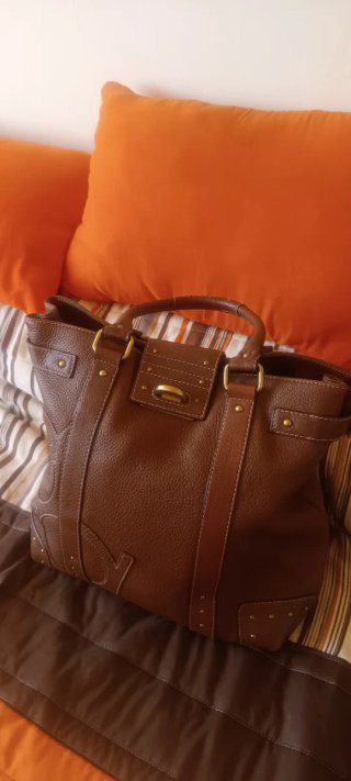 Bolso de piel Purificación García marrón