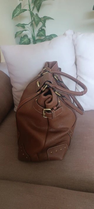 Bolso de piel Purificación García marrón