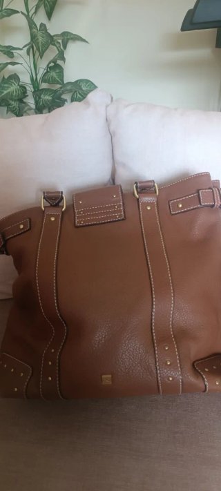Bolso de piel Purificación García marrón