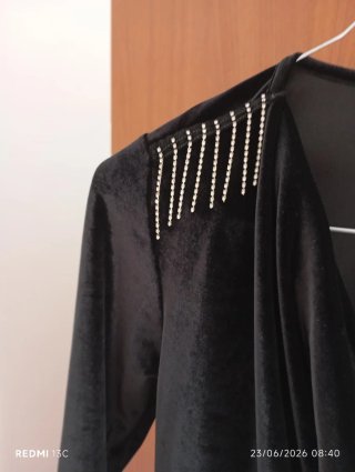 Body donna nero con strass