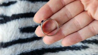 Anillo Plata Zafiro Azul Facetado