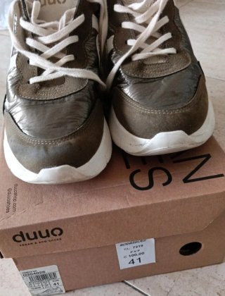 Zapatillas Duuo Talla 41 Beige/Verde Caqui.