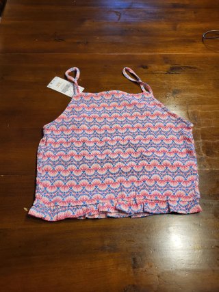 Top fruncido Mango estampado floral