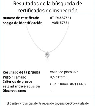 Collar 40cm Plata 925 Circonita