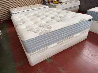 180x190 KING SIZE  CANAPE MADERA BLANCO ARTICO TAP