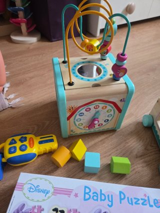 Lote juguetes madera: encajables, puzzle, musical