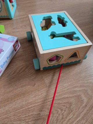 Lote juguetes madera: encajables, puzzle, musical