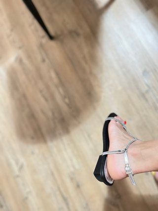 Sandali bassi donna argento metallizzato 36
