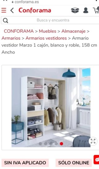 Armario vestidor Marzo 1 cajón