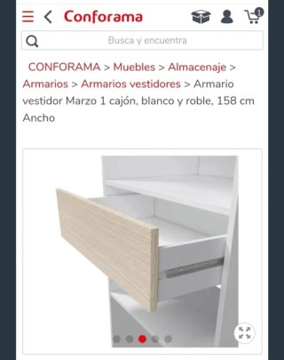 Armario vestidor Marzo 1 cajón