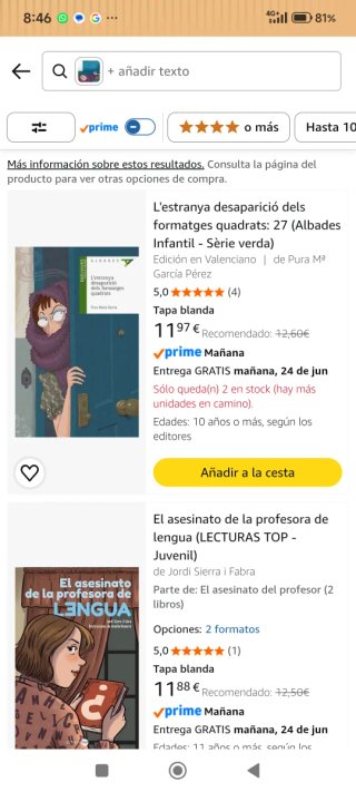 2 libros lectura 6 Ed. Primaria