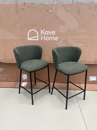 Sgabelli Kave Home Ciselia verde scuro