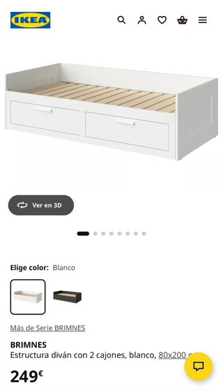 Cama nido Ikea con 2 cajones