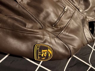Chaqueta de cuero moto deportiva