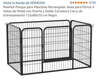 Parque para mascotas PawHut 125x80x70 cm
