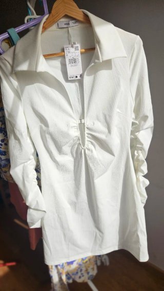 Vestido Mango Talla M Blanco Nuevo