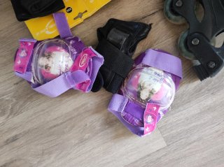 Patines ajustables, casco y protecciones