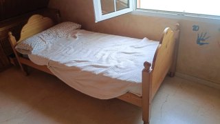Cama individual de madera 90 cm
