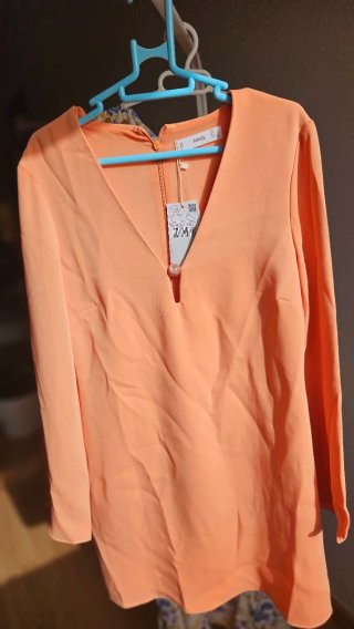 Vestido Mango Naranja Talla S