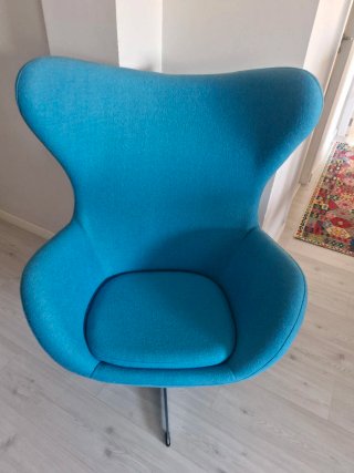 Sillón azul turquesa