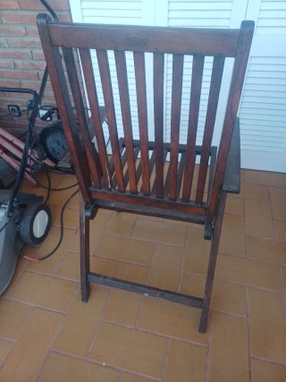 Silla de jardín madera pesada listones