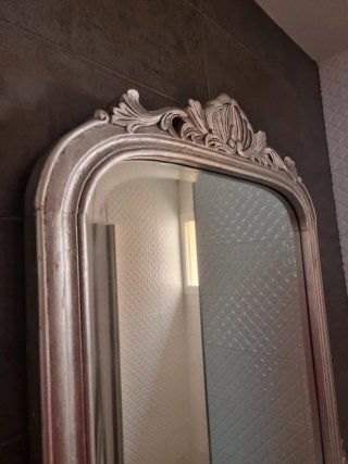 Conjunto Baño Neobarroco Plata Mueble+Lavabo+Espej