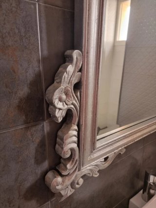 Conjunto Baño Neobarroco Plata Mueble+Lavabo+Espej