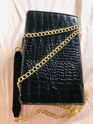 Bolso Negro DG Cadena Dorada
