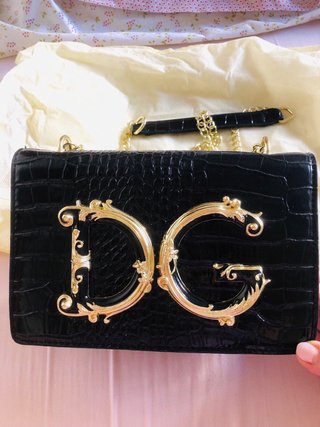 Bolso Negro DG Cadena Dorada
