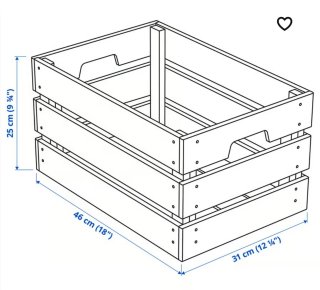 Caja de madera Ikea KNAGGLIG