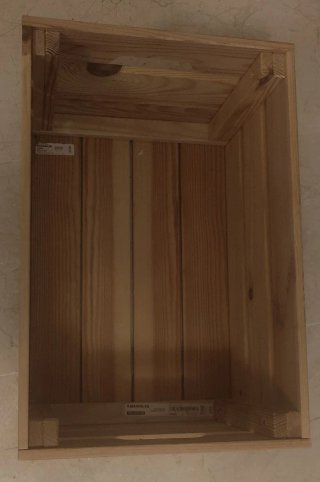 Caja de madera Ikea KNAGGLIG