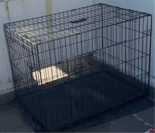 Jaula grande para perro negra