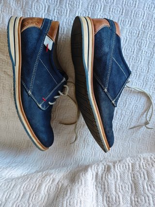 Zapatos de vestir hombre azul talla 41 piel felpa