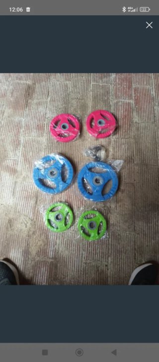 Discos de pesas gym (varios colores)