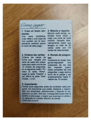 Juego de cartas Parejas Love Cards