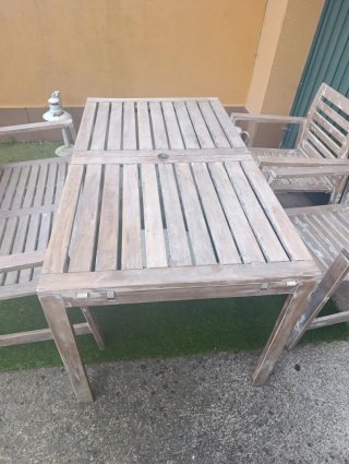 Mesa jardín con banco y 2 sillas No hago envío