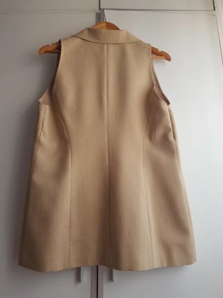 Chaleco largo beige T40
