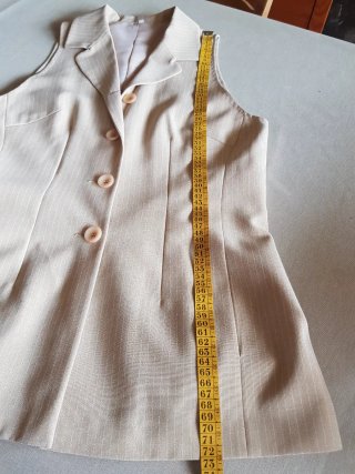 Chaleco largo beige T40